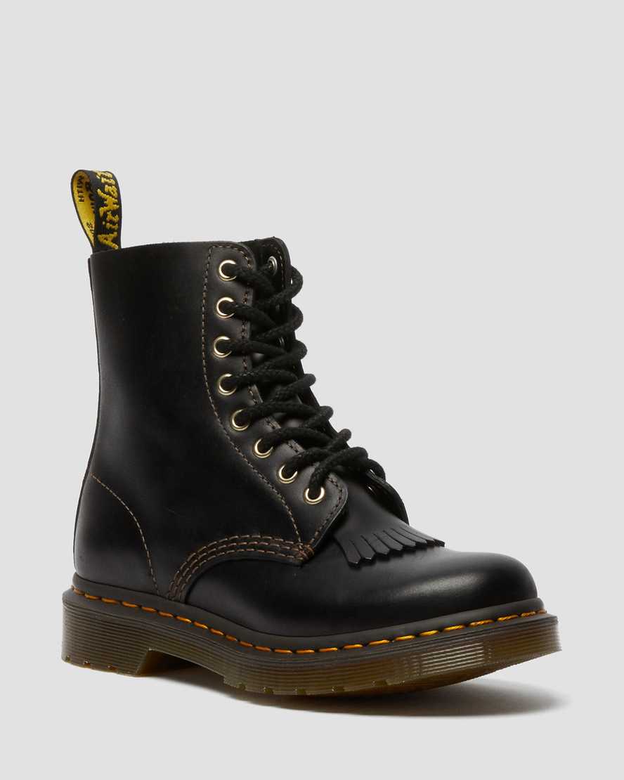 Dr. Martens 1460 Pascal Abruzzo Nahka Naisten Originals Nilkkurit - Mustat Nilkkurit [018-YVPNLD]